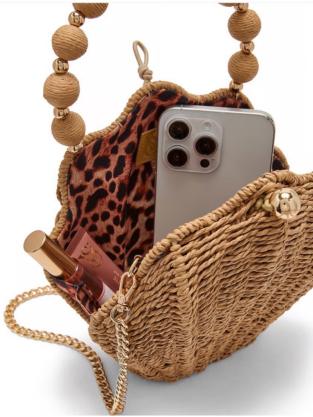 ☀️🐚VICTORIA’S SECRET WOVEN SHAPED RAFFIA SHELL BAG 🐚 crossbody bag removal chain
